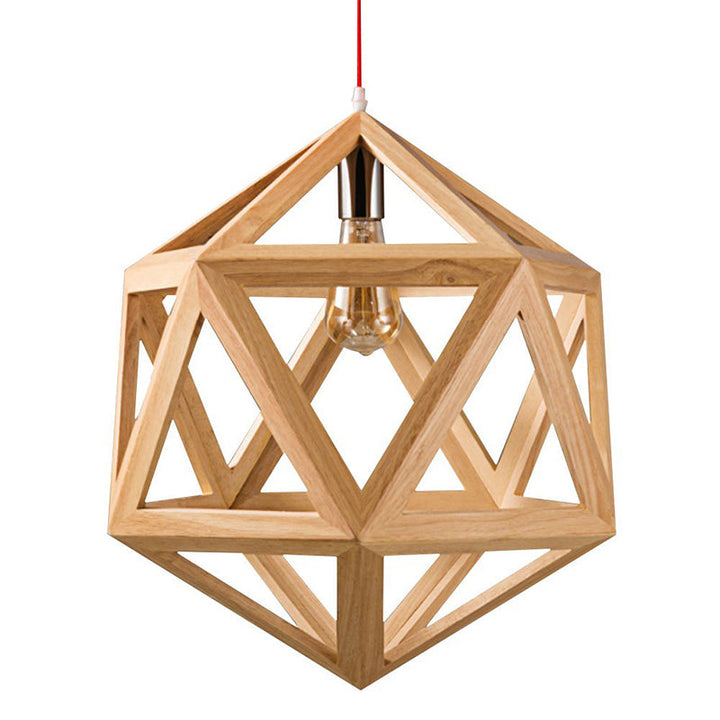 Juniper Geometric Wooden Modern Pendant Light