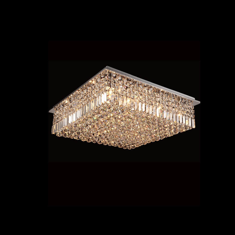 Shelby Rectangular Raindrop Crystal Chandelier Ceiling Lights