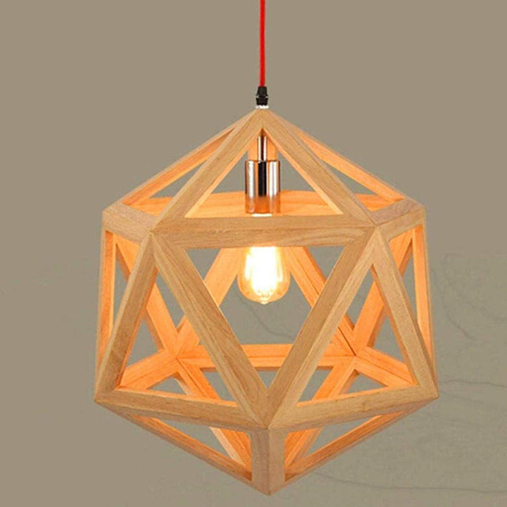 Juniper Geometric Wooden Modern Pendant Light