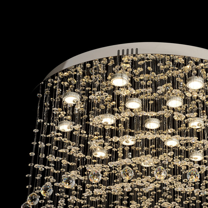 Augusta Round Raindrop Crystal Chandelier