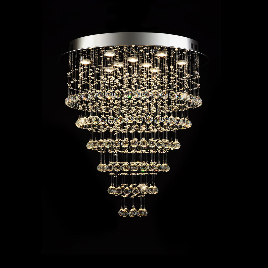 Audrey Multi Layer Round Crystal Chandelier Ceiling Lights