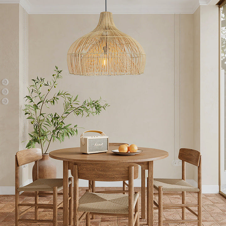 Banks Rattan Wicker Pendant Lighting