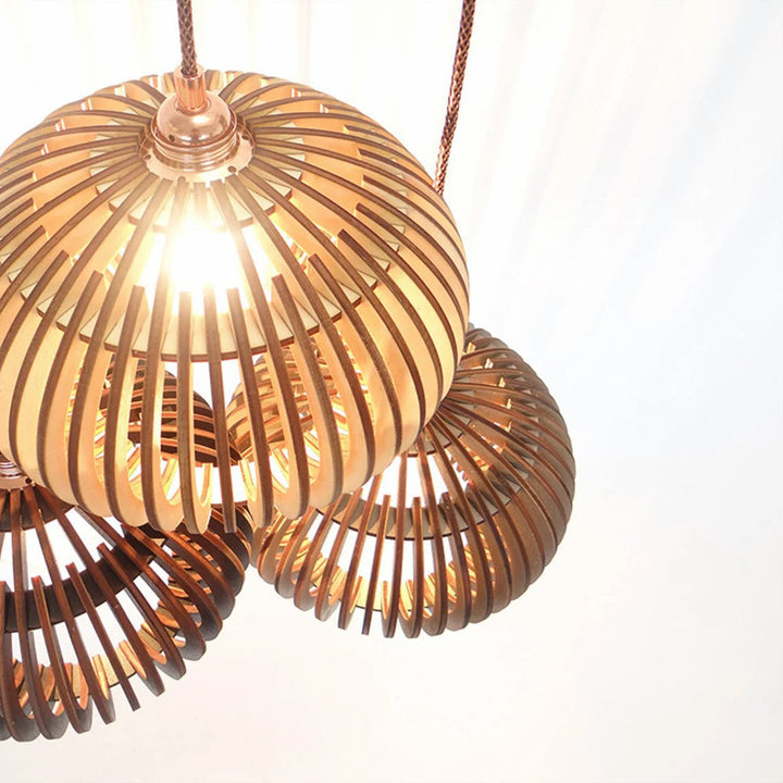 Odette Globe Wooden Pendant Light