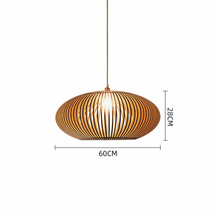 Odette Globe Wooden Pendant Light