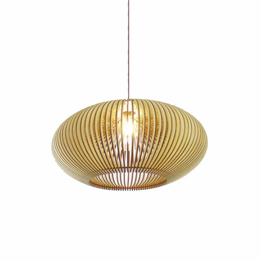 Odette Globe Wooden Pendant Light