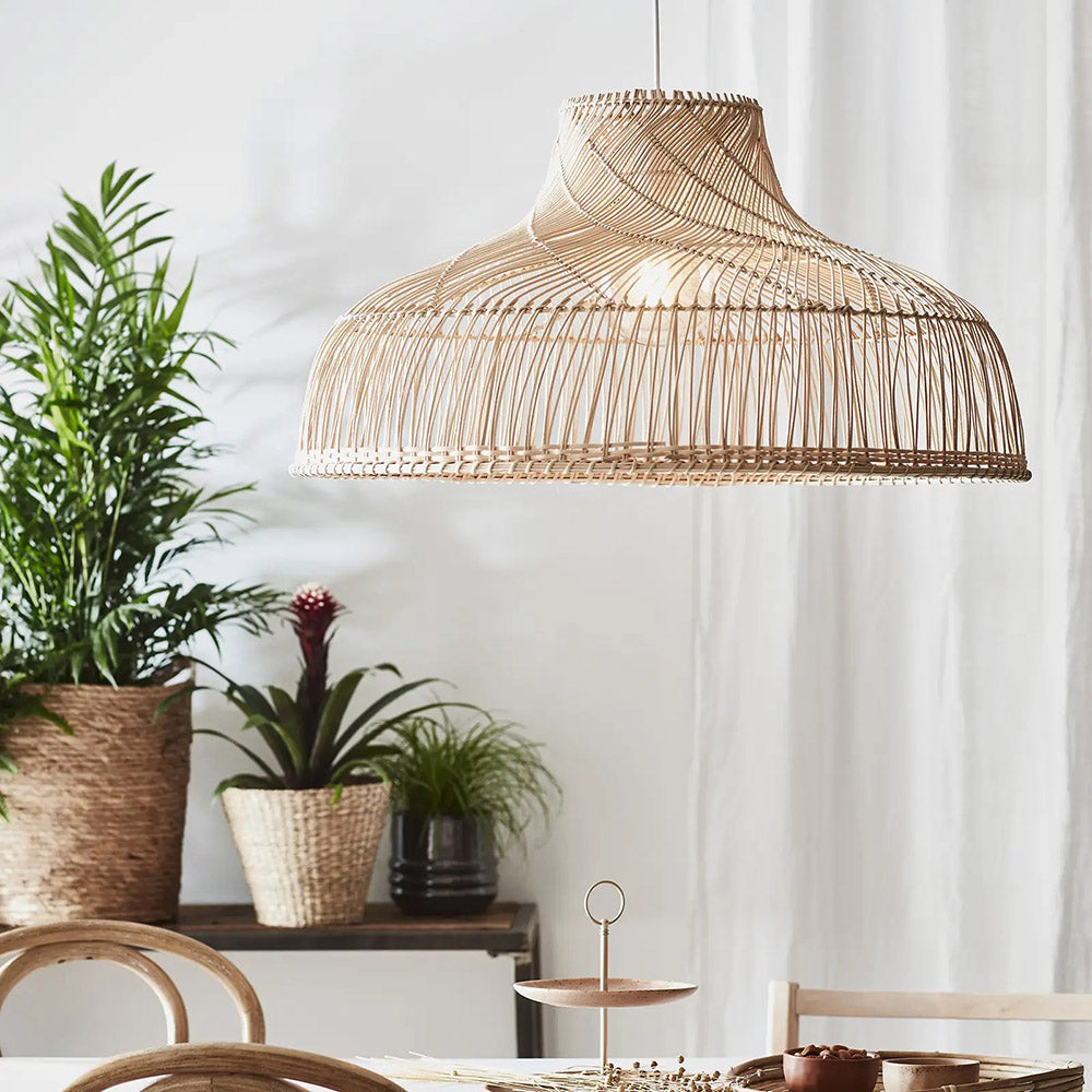 Ivey Rattan Woven Bowl Pendant Lights