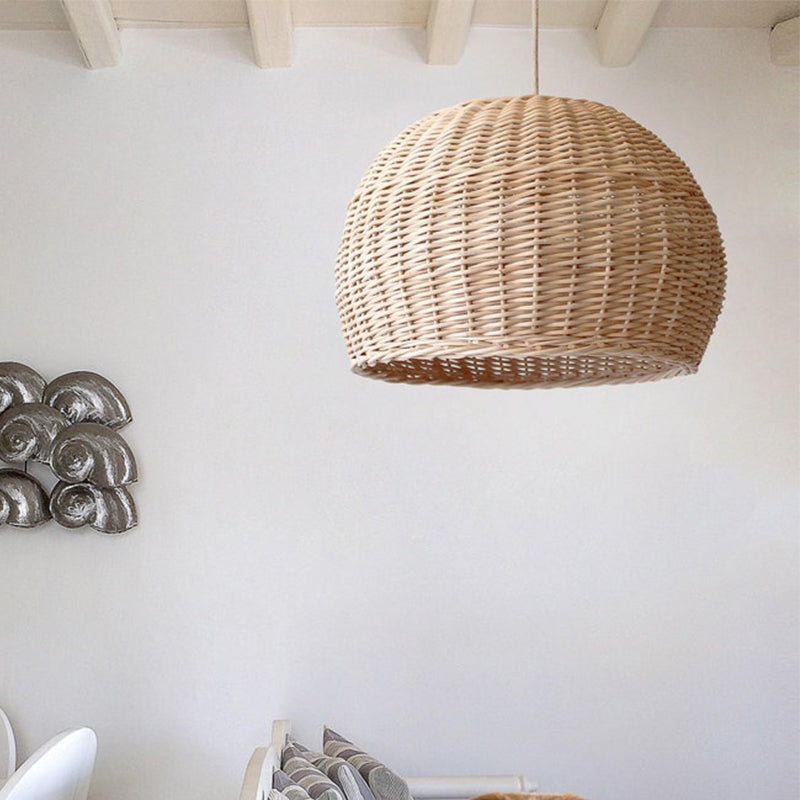 Wendy Wicker Farmhouse Woven Pendant Light