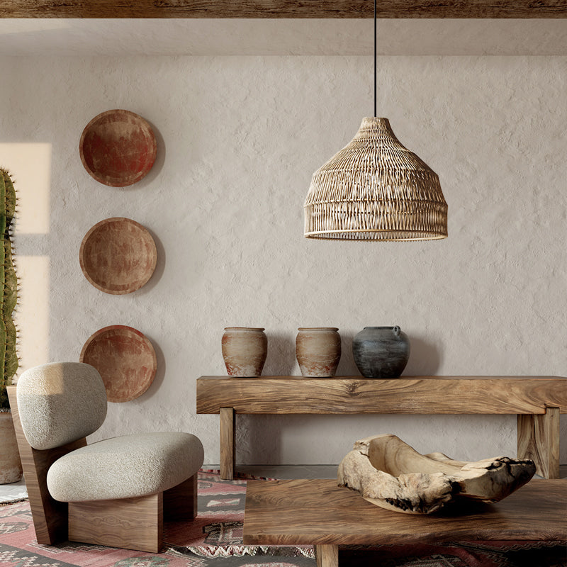 Chantria Rattan Woven Lampshade Pendant Light 