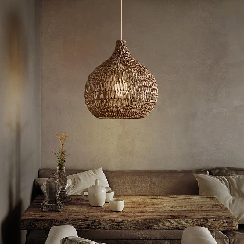 Giulette Traditional Pendant Light With Woven Shade