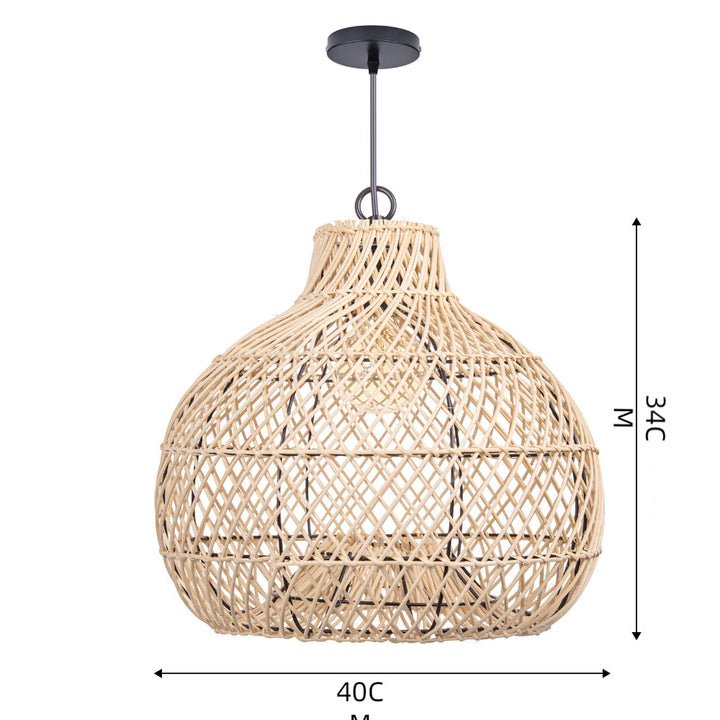 Elinor Wicker Farmhouse Kitchen Lighting Pendant Light