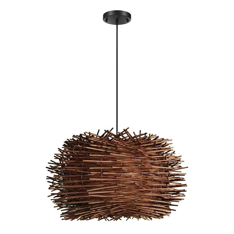 Violet Wood Geometric Shape Pendant Lights