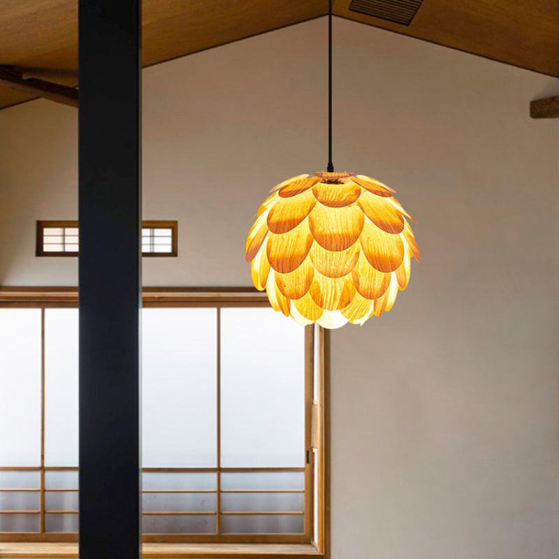 Jamila Nordic Wooden Single Globe Pendant Lights 