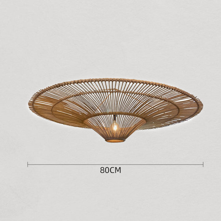 Hayes Large Modern Rattan Pendant Light