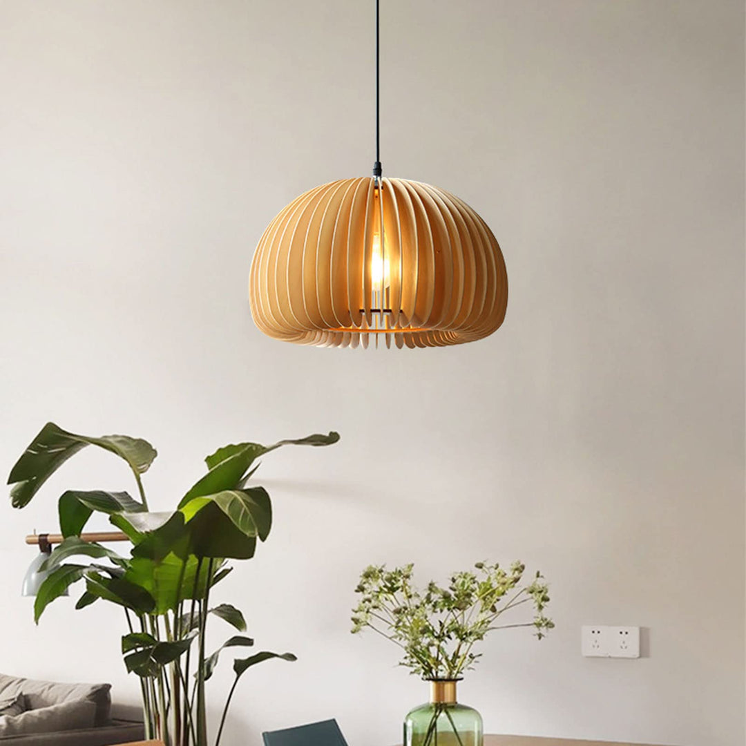 Maia Wooden Pumpkin Lamp Pendant Light