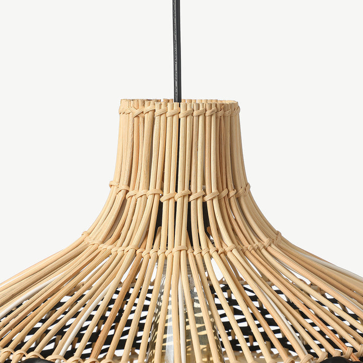 Aurelia Black & White Rattan Pendant Light