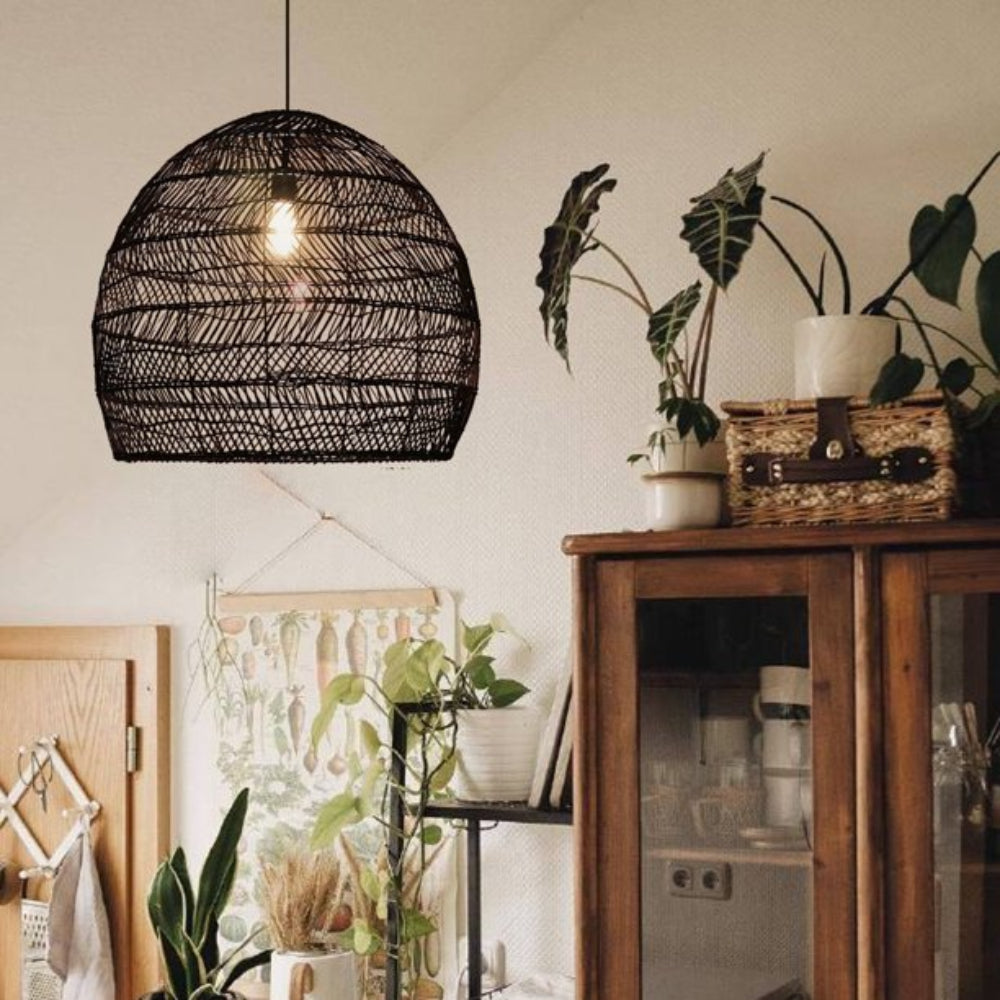 Fay Basket Rattan Woven Pendant Light