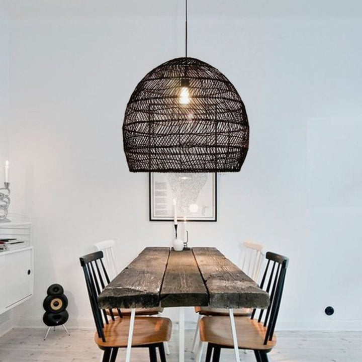 Fay Basket Rattan Woven Pendant Light