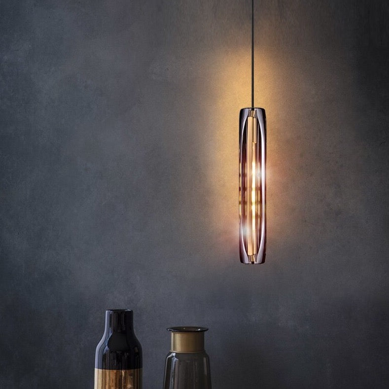 Cinnamon Tranparant Torch Pendant Light