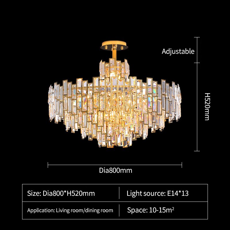 Audrina Crystal Luxury Contemporary Chandelier