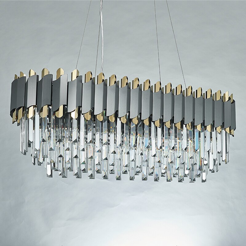 Rebel Crystal Matte Black Chandelier