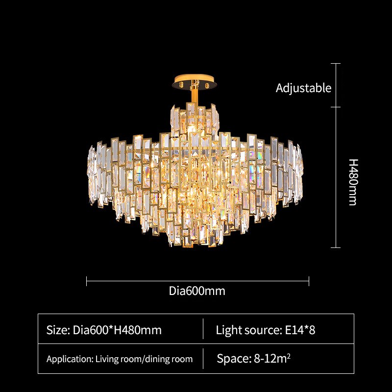 Audrina Crystal Luxury Contemporary Chandelier