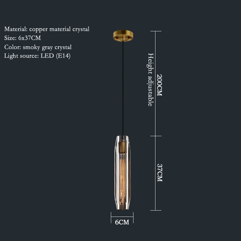 Cinnamon Tranparant Torch Pendant Light