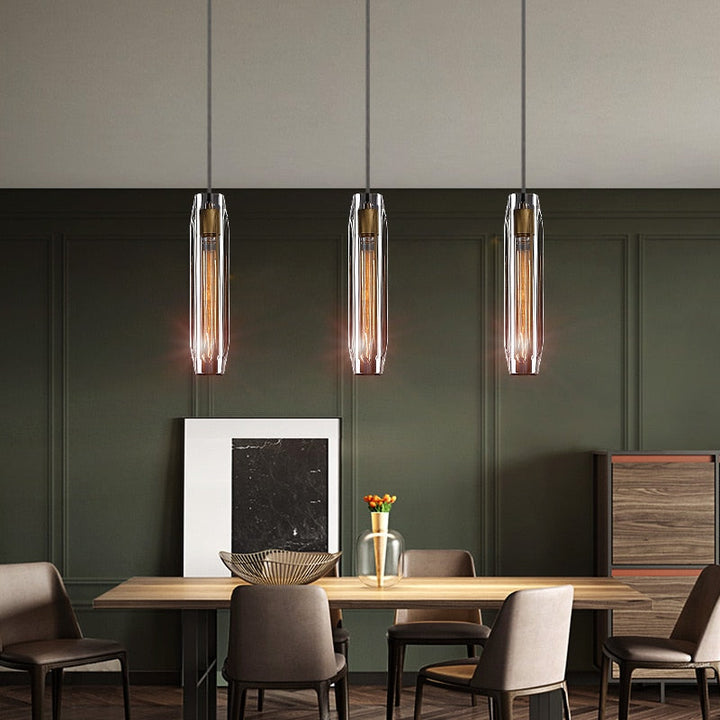 Cinnamon Tranparant Torch Pendant Light