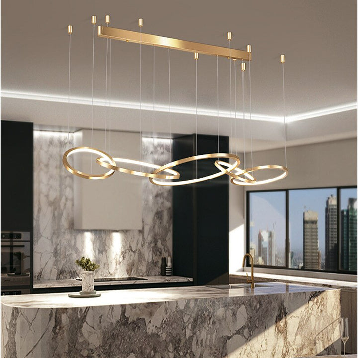 Kylie Golden Rings Chandelier