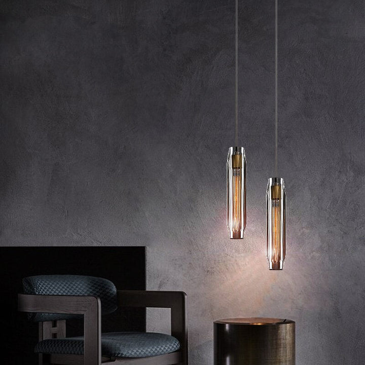 Cinnamon Tranparant Torch Pendant Light