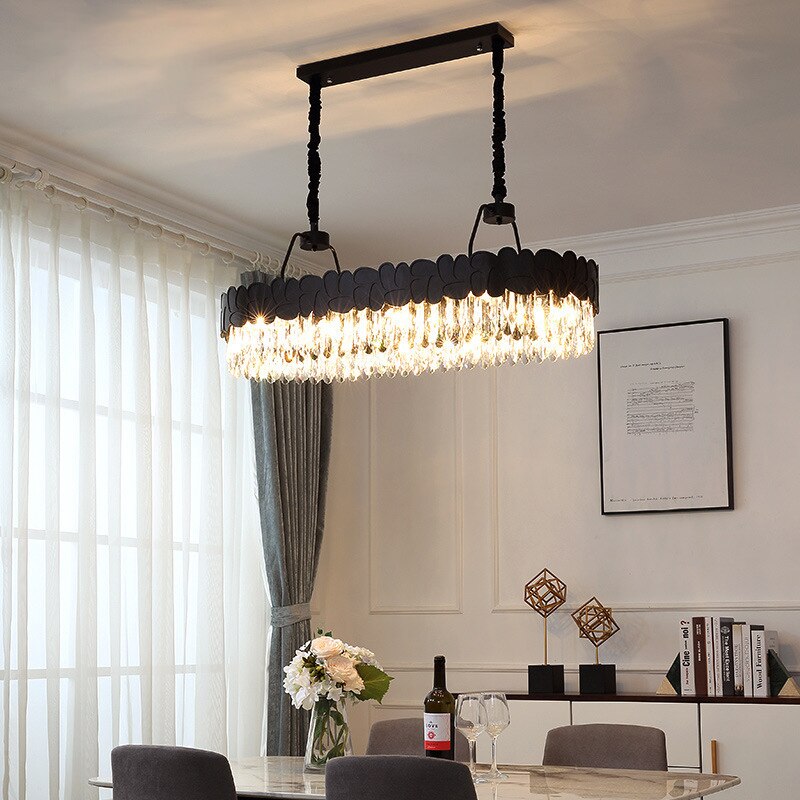 Betty Crystal Luxury Black Art Deco Chandelier