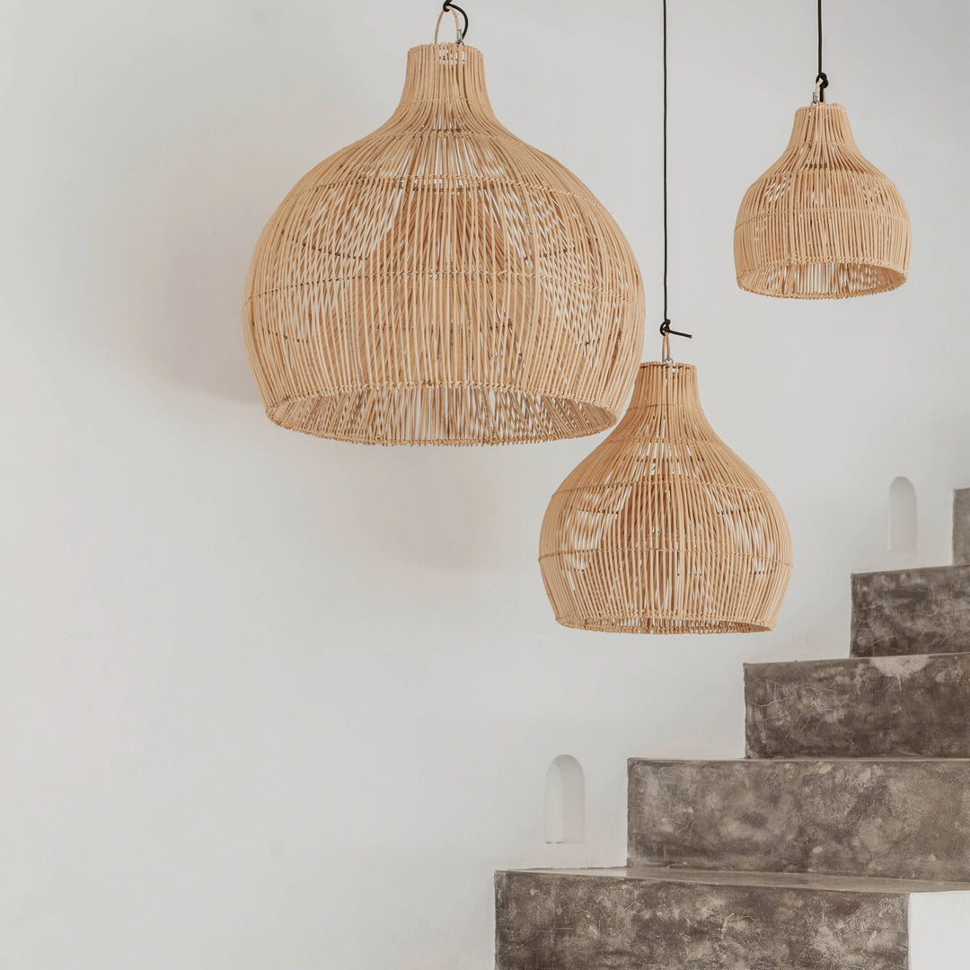 Banks Rattan Wicker Pendant Lighting