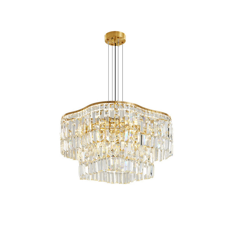 Alda Modern Luxury Gold Crystal Chandelier