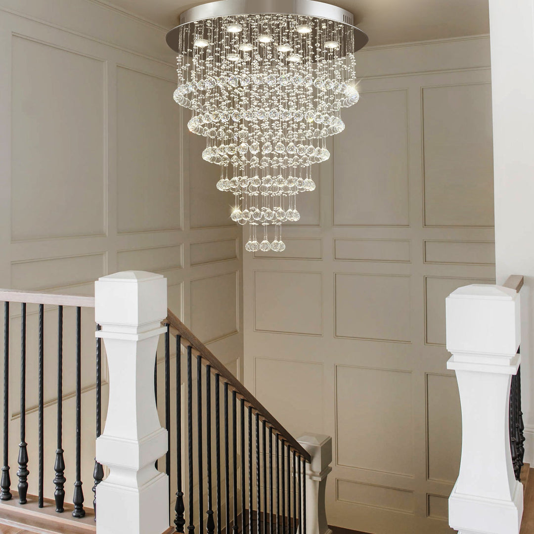 Audrey Multi Layer Round Crystal Chandelier Ceiling Lights