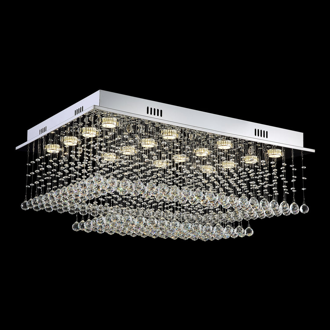 Arianne Rectangular Multi layer Crystal Chandelier