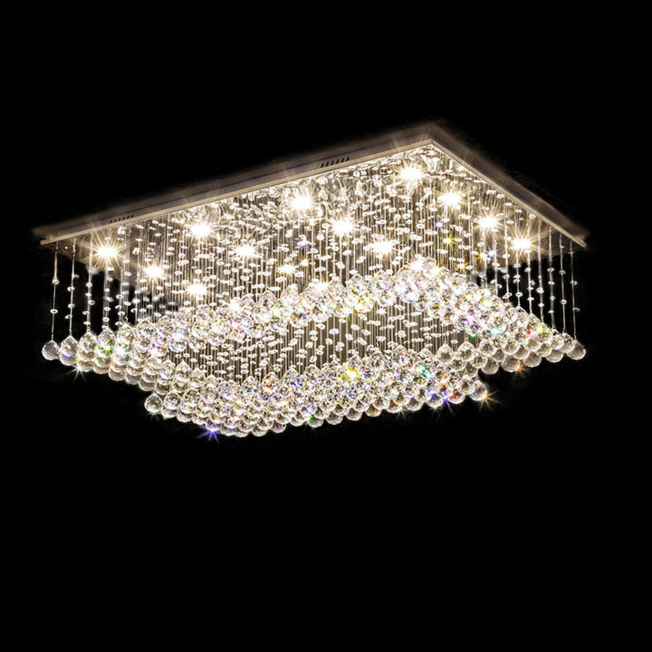 Arianne Rectangular Multi layer Crystal Chandelier