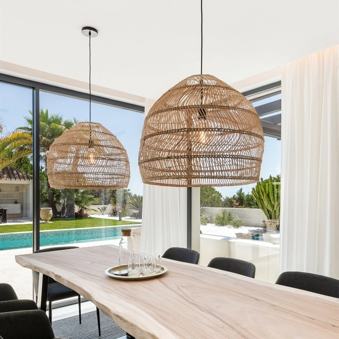 Fay Basket Rattan Woven Pendant Light