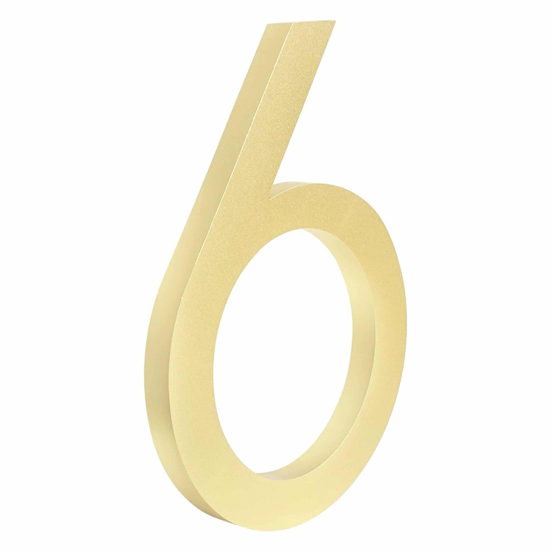 Katana Satin Brass Floating House Number Sign