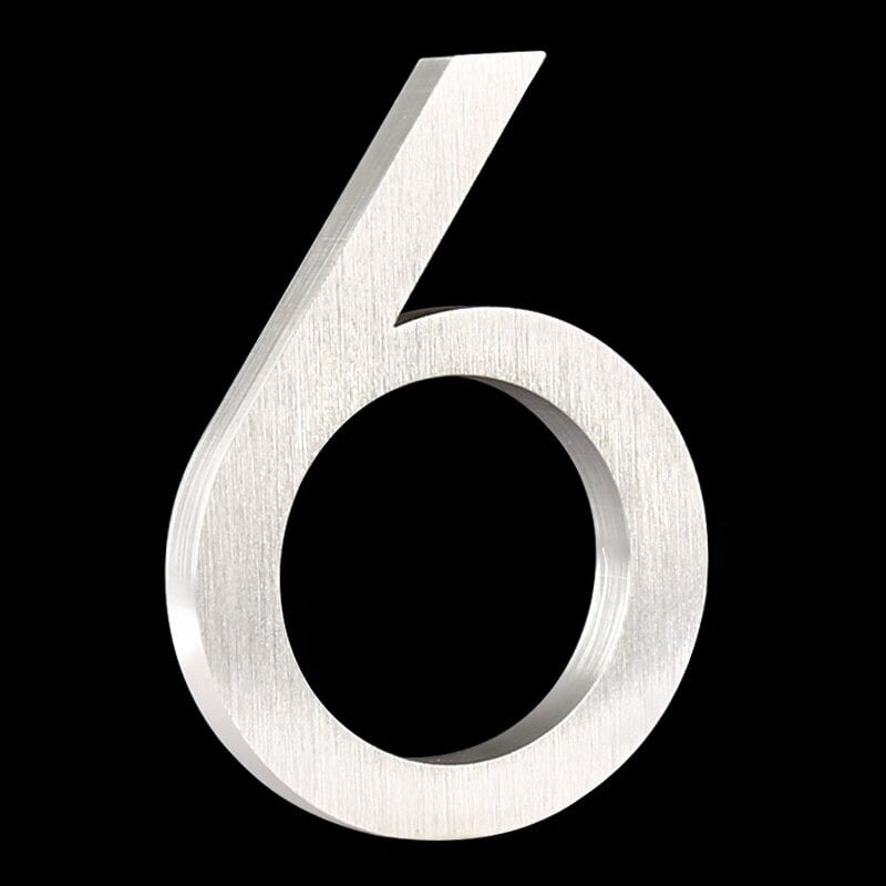 Colette Brushed Steel Floating House Number Sign