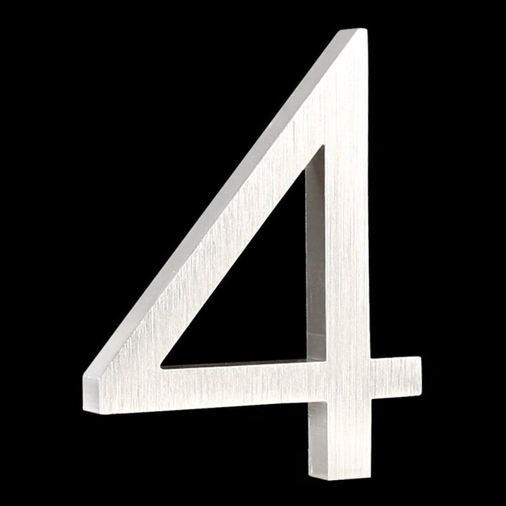 Colette Brushed Steel Floating House Number Sign