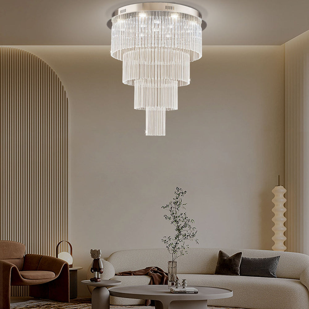 Aurinda Multi Layers Round Raindrop Chandelier