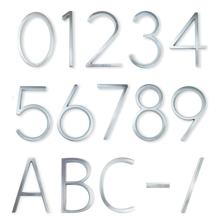 Allegra Satin Nickel House Numbers