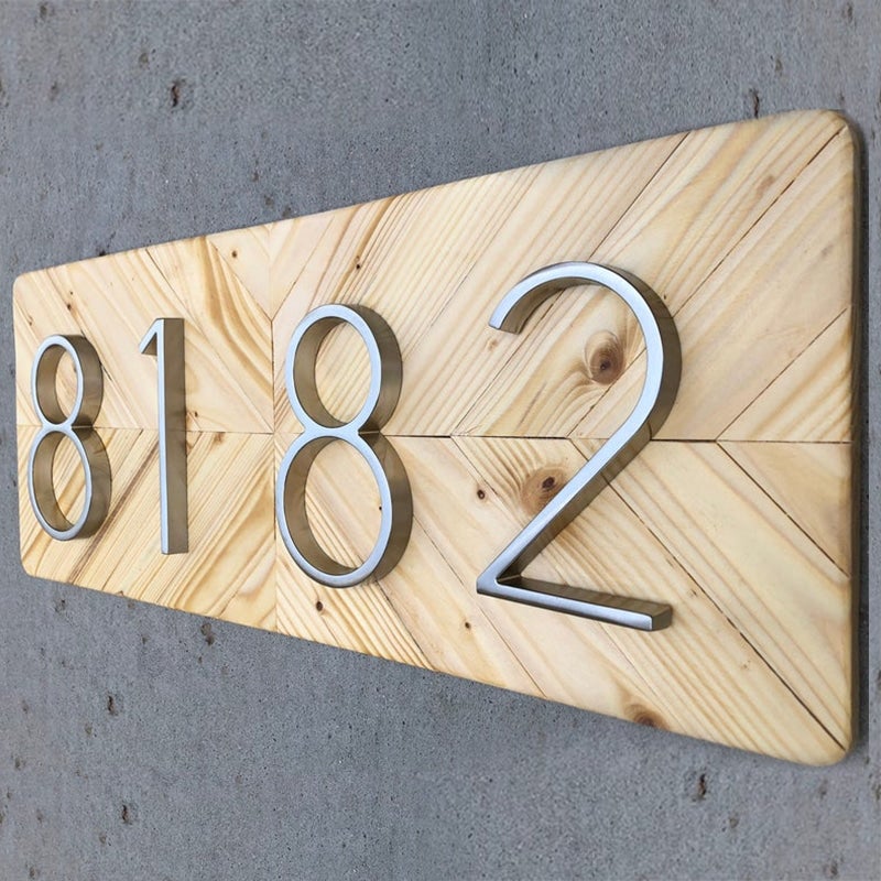 Allegra Satin Nickel House Numbers