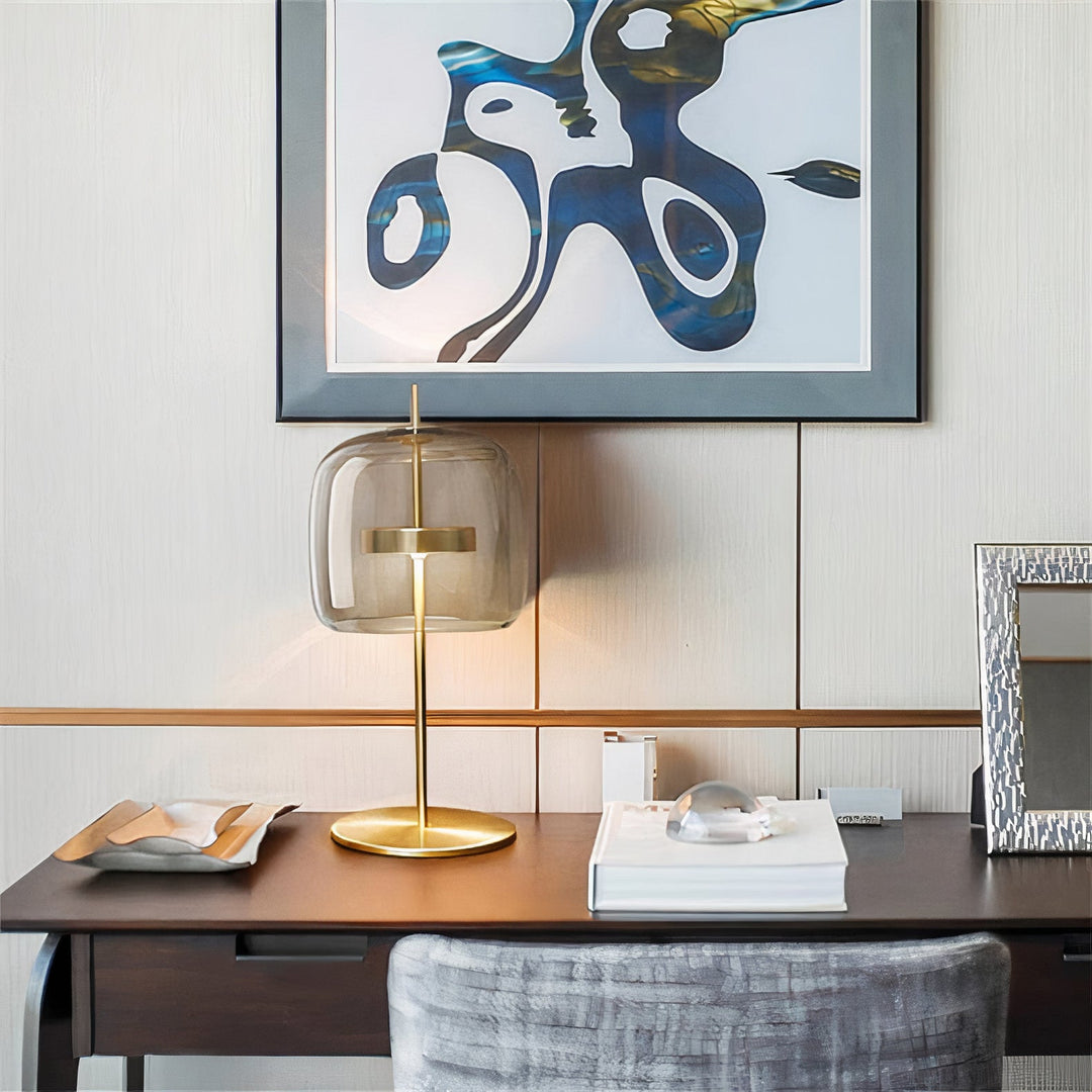 Glass Shade Table Lamps - Work Of Art