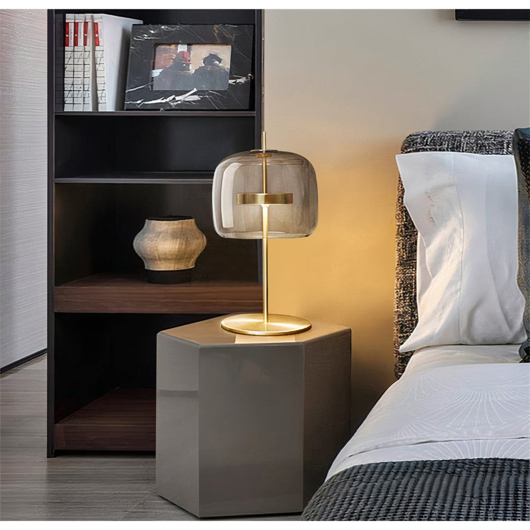 Glass Shade Table Lamps - Work Of Art