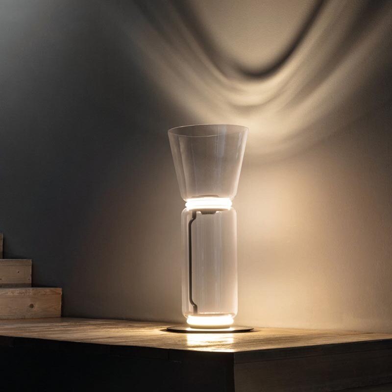 Celine Glass Tubular Reflecting Floor Lamps