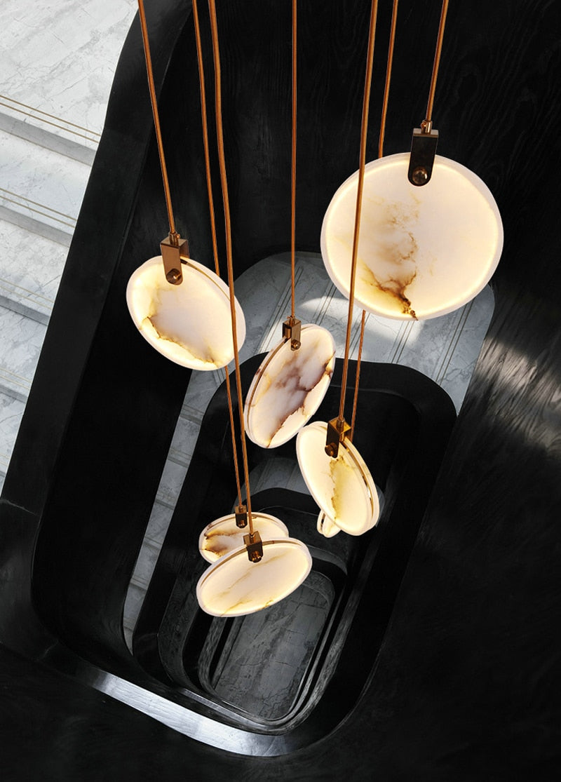 Carmel Marble Disc Pendant Ceiling Light