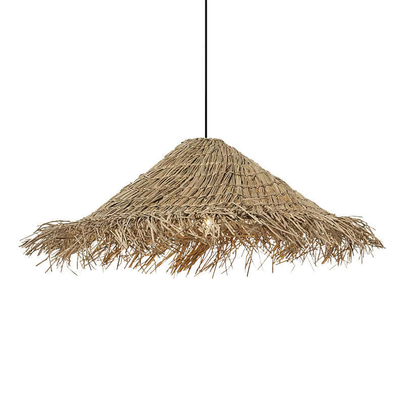Rattan Pendant Light | Woven Seagrass Ceiling Light — Coastal Living Room